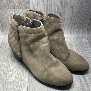 Easy Spirit Taupe Suede Ankle Booties